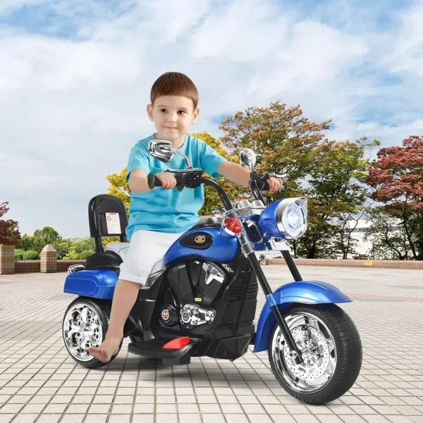 Costway Kinder-Aufsitzspielzeug mit 6 V Batteriebetrieb, Hupe, Scheinwerfer, stabiles Aufsitzspielzeug mit 3 Rädern, Geschenk für Jungen und Mädchen - Image 6